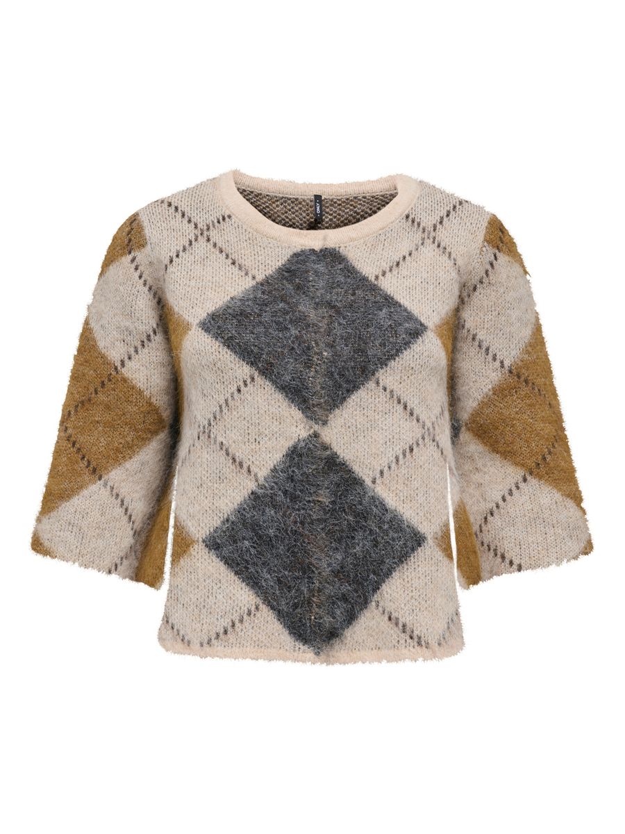 ONLNOEME SS PATTERN O-NECK KNT