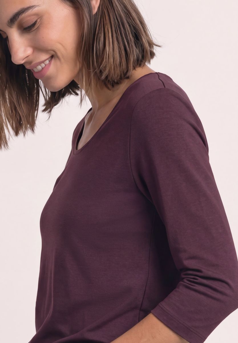 Basic Shirt mit blickdichter Front
