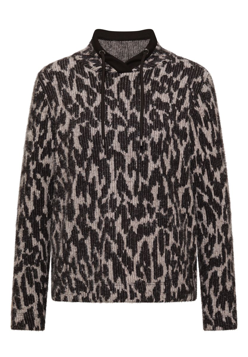 Langarm Shirt mit Fake-Kapuze