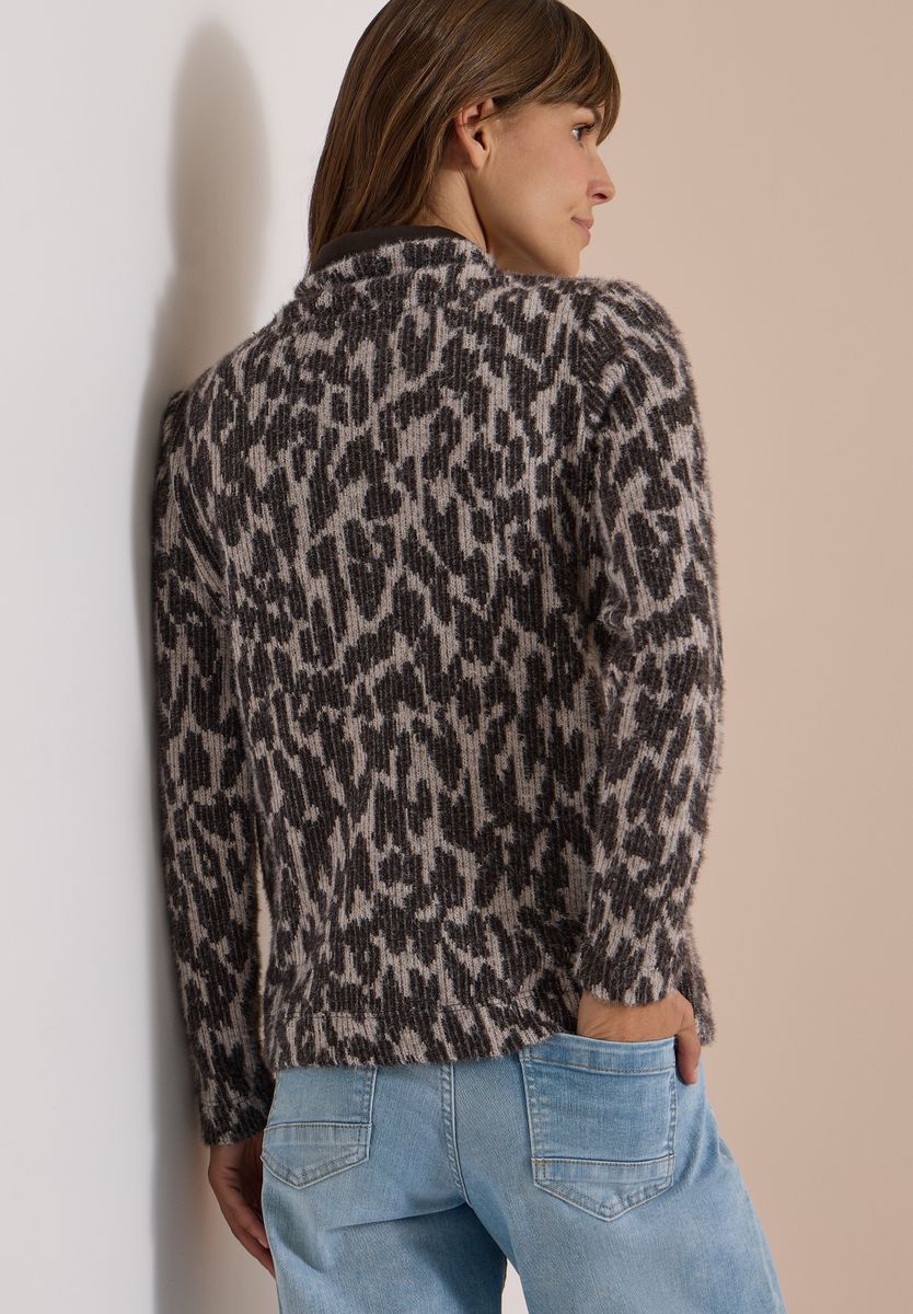 Langarm Shirt mit Fake-Kapuze