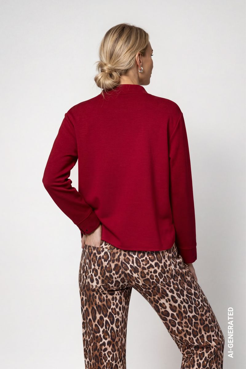 Sweatshirt mit Stehkragen