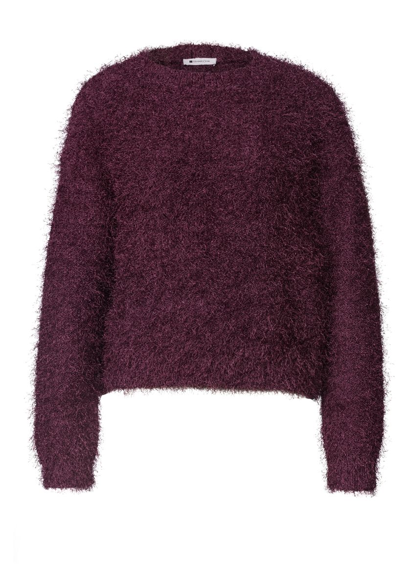 Langarm Pullover aus Fransengarn
