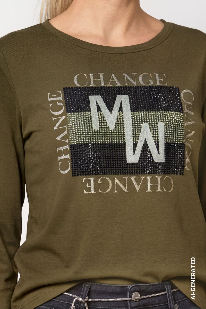 Langarmshirt mit Schmuckdetails