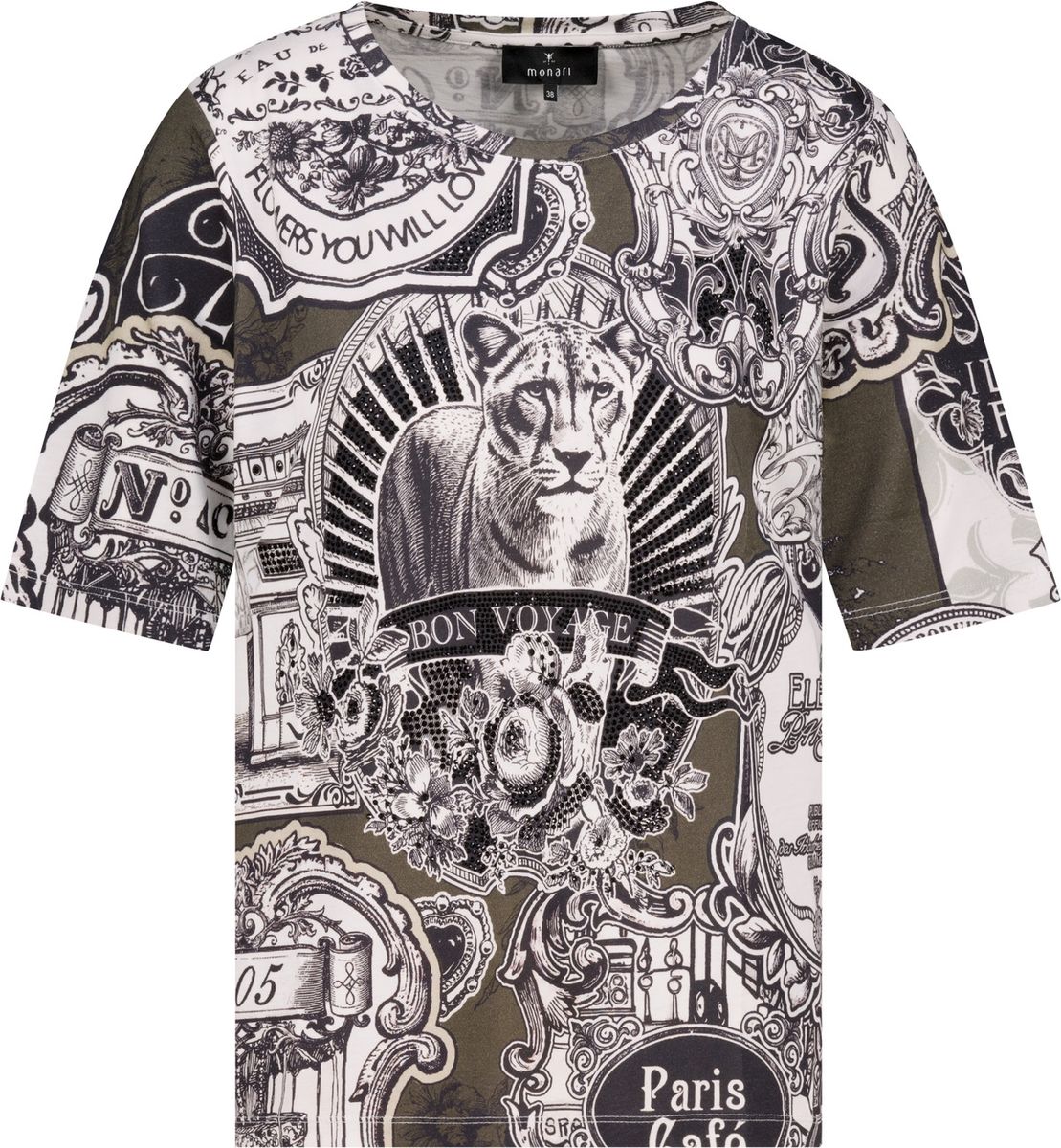 T-Shirt mit Emblem-Muster