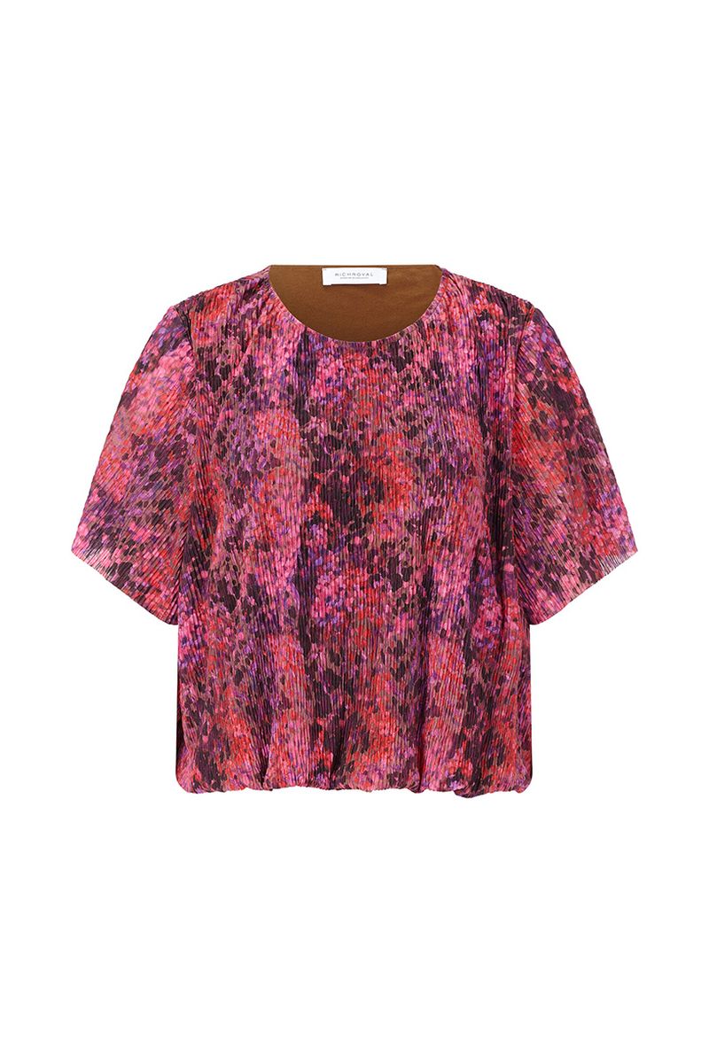 Dot Print Crinkle T-Shirt