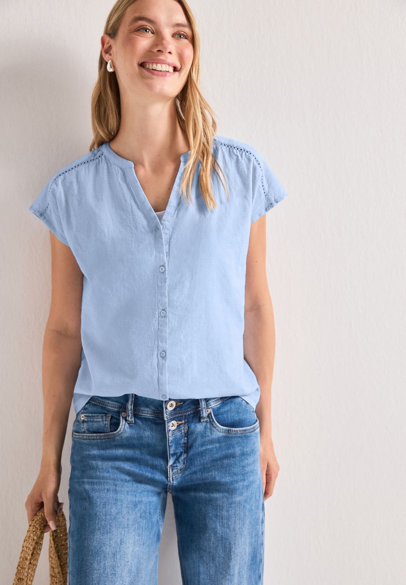 Dropped Shoulder Blusenshirt mit Tape