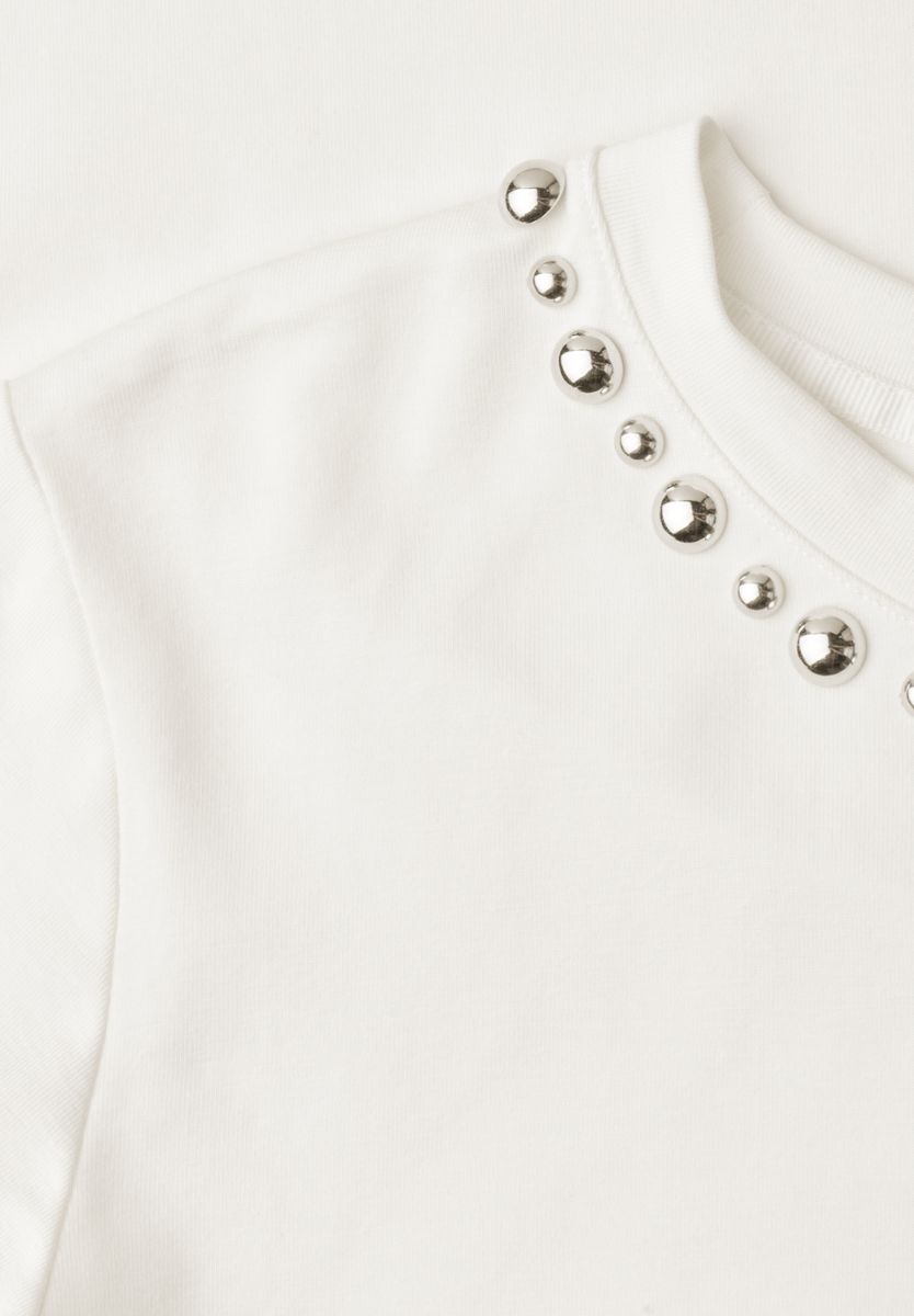 T-Shirt mit Rundhals und dekorativen Details