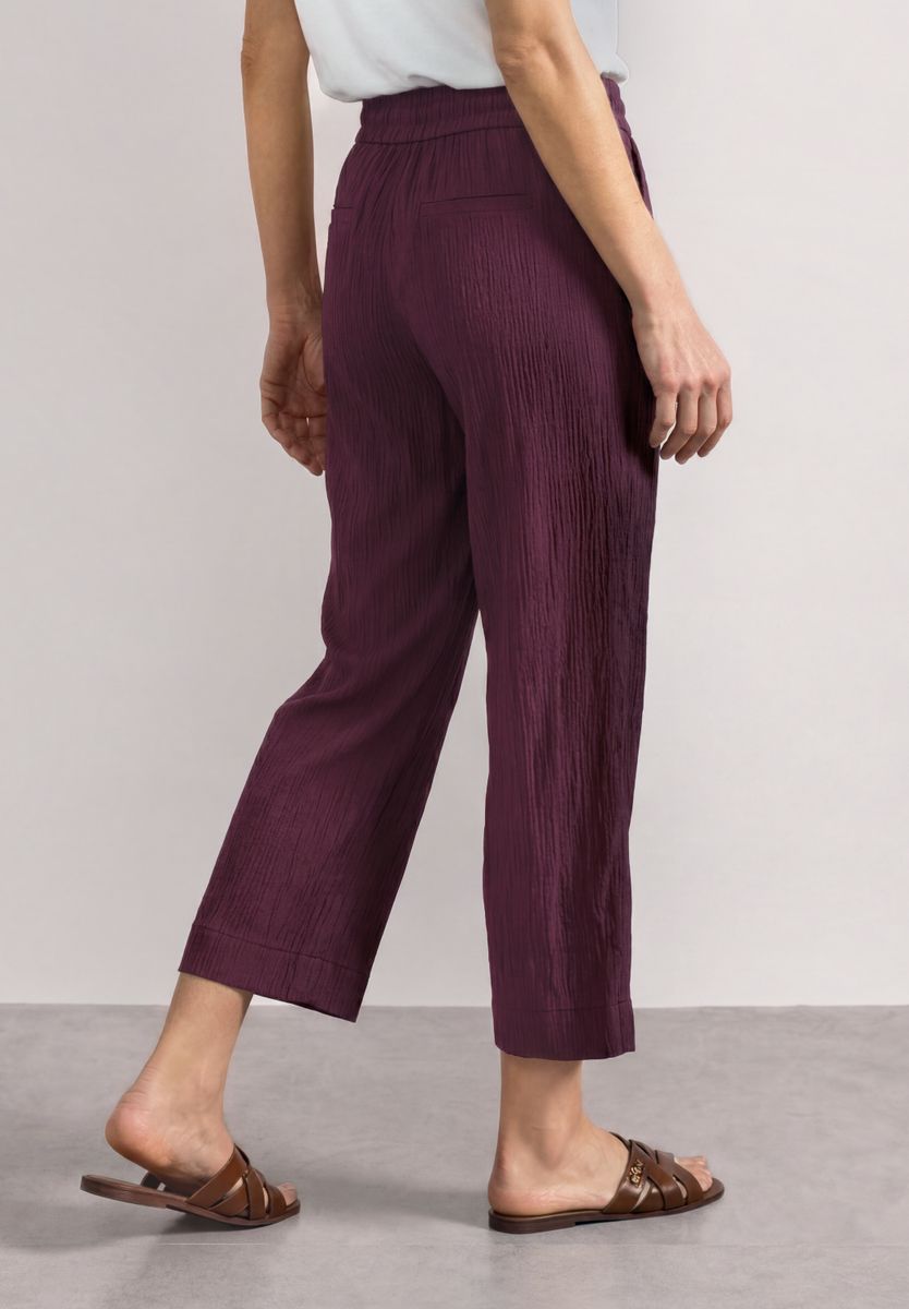 Mid Waist Wide Leg Hose im Loose Fit