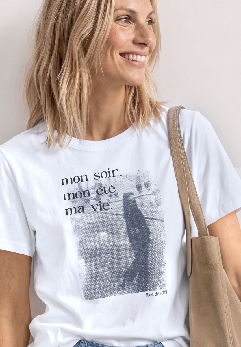 T-Shirt mit Rundhals und Fotoprint