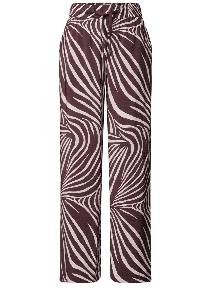 Wide Leg Hose mit Print und Gallonstreifen