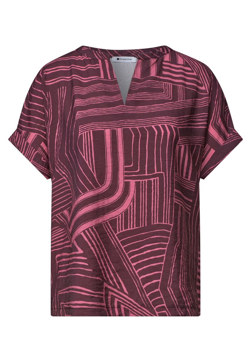 Dropped Shoulder Shirt mit Split Neck