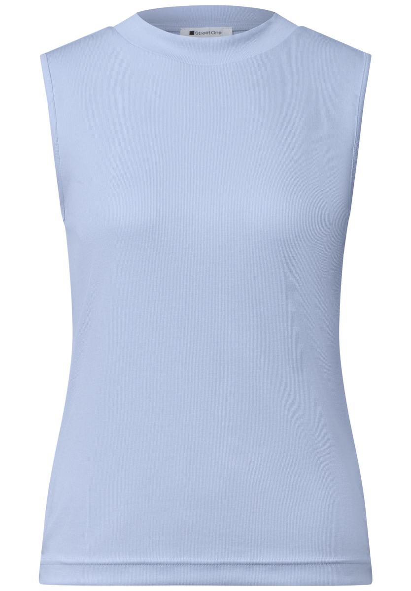 Top im Silk-Look mit Turtle Neck