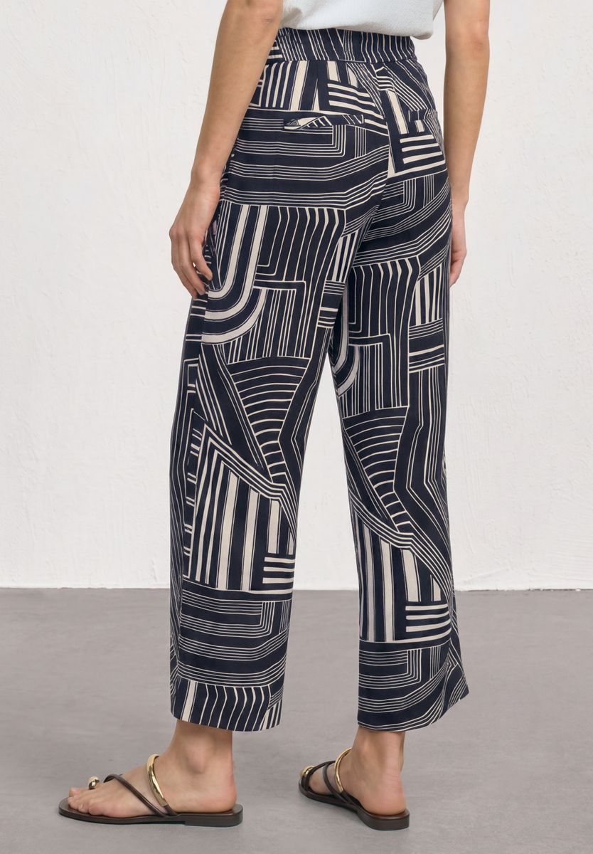7/8 High Waist Culotte mit Muster