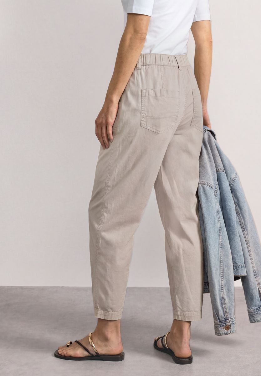 High Waist Barrel Leg Hose im Casual Fit