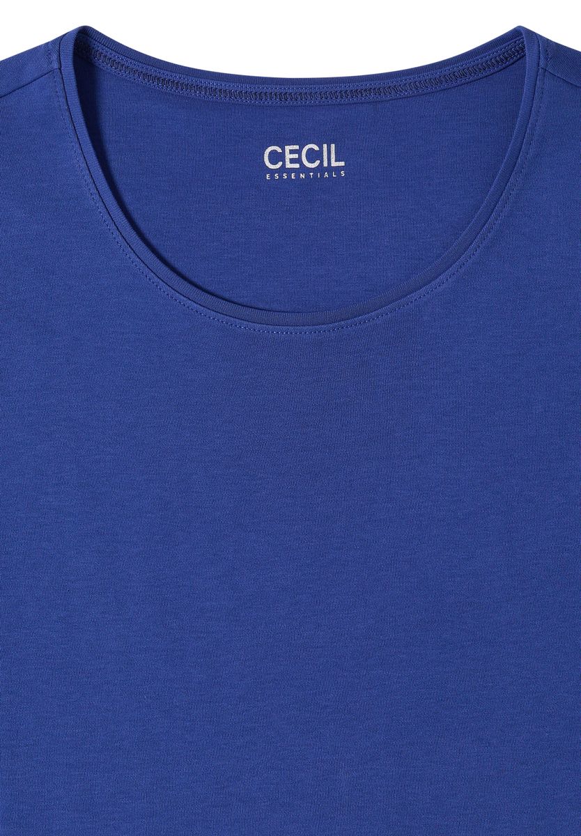 Basic T-Shirt mit Rundhals in Unifarbe