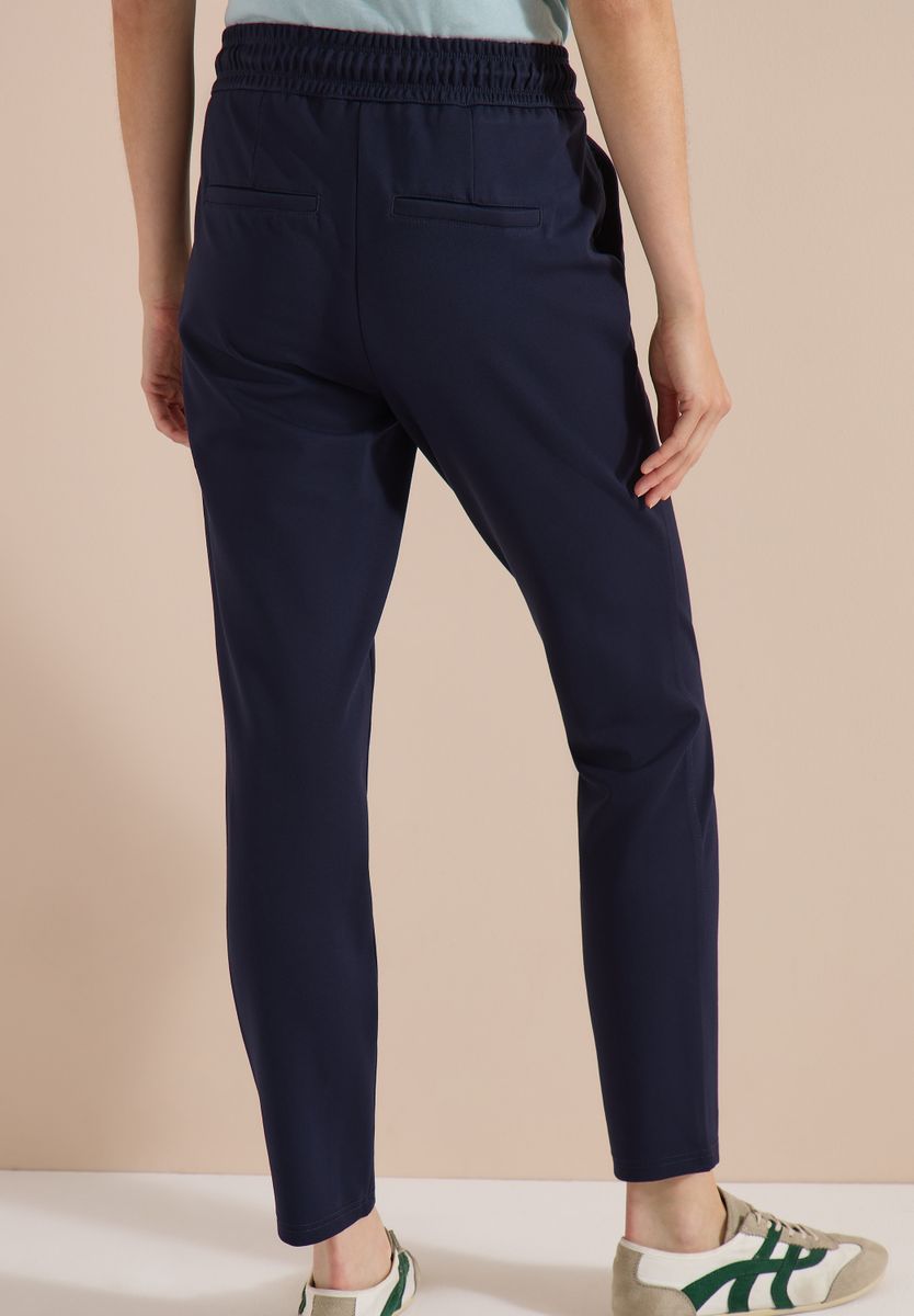 Mid Waist Slim Leg Hose im Casual Fit
