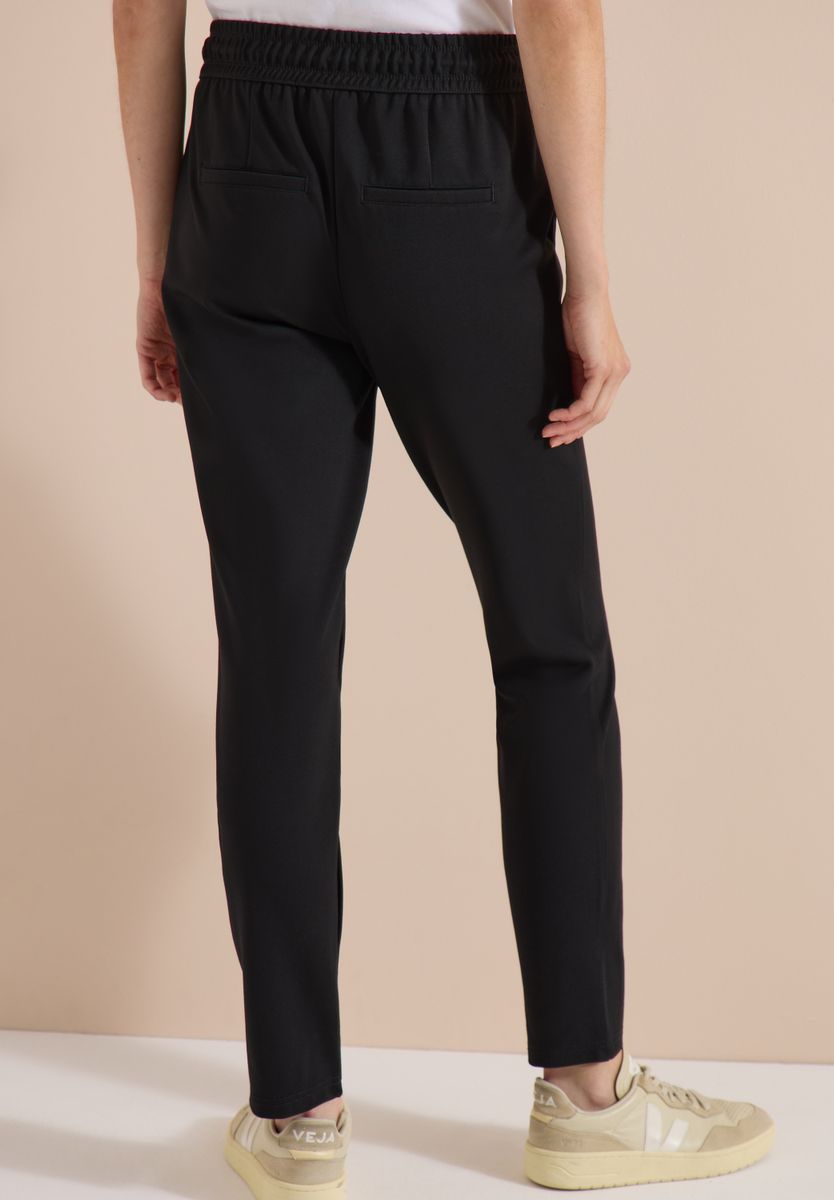 Mid Waist Slim Leg Hose im Casual Fit
