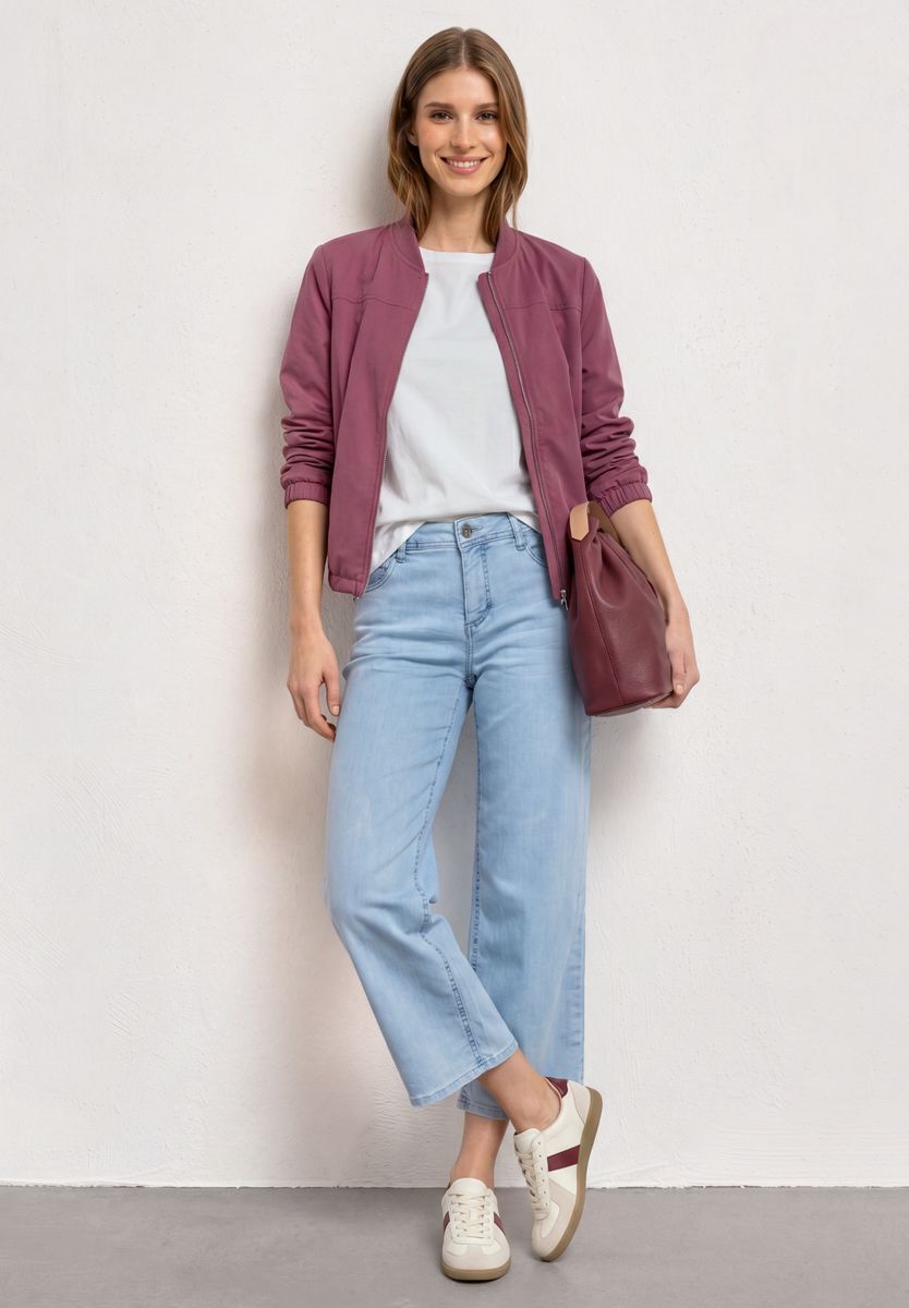 Langarm Blouson mit Zipper
