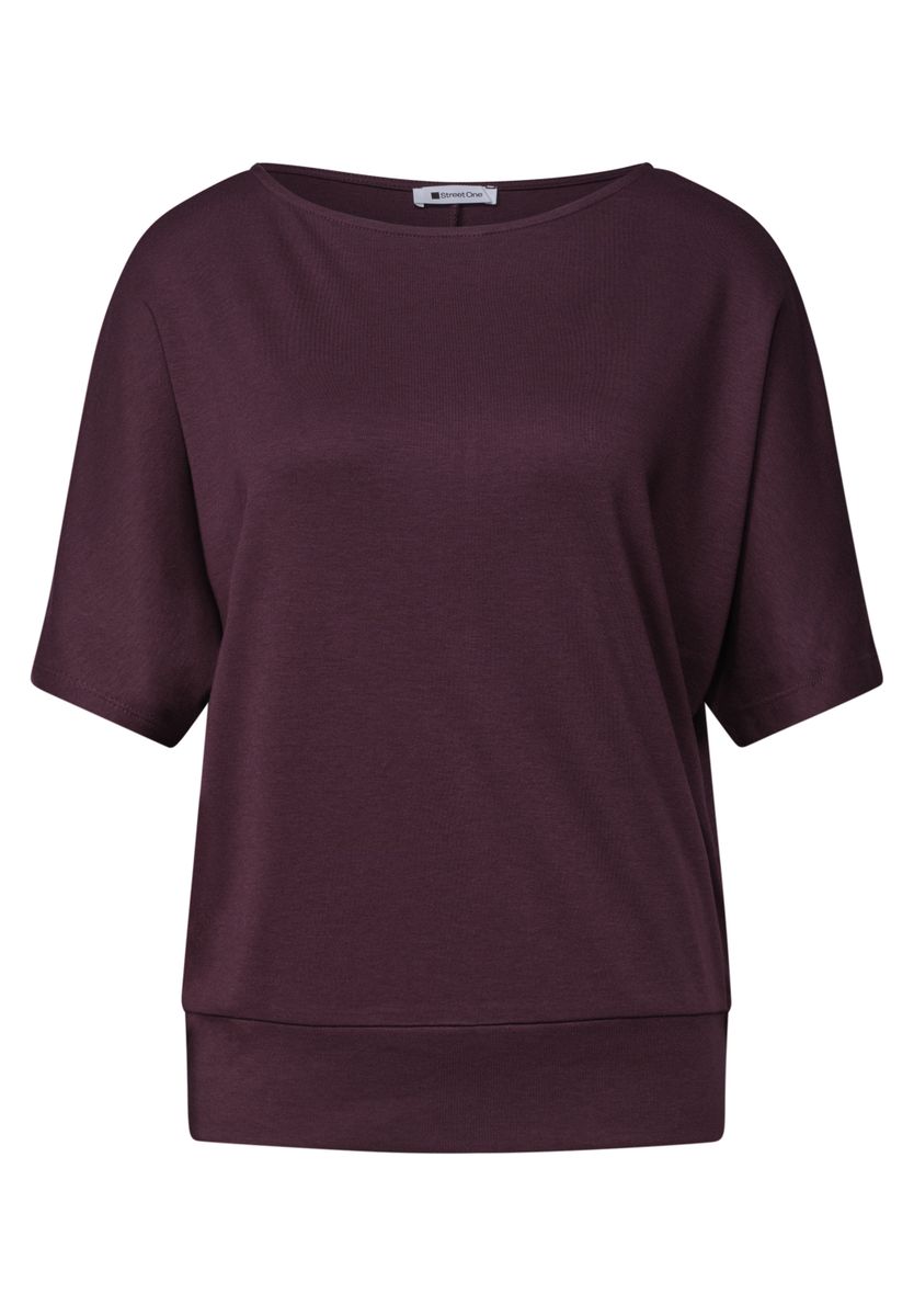 Basic Shirt mit Boat Neck und Elastikbund