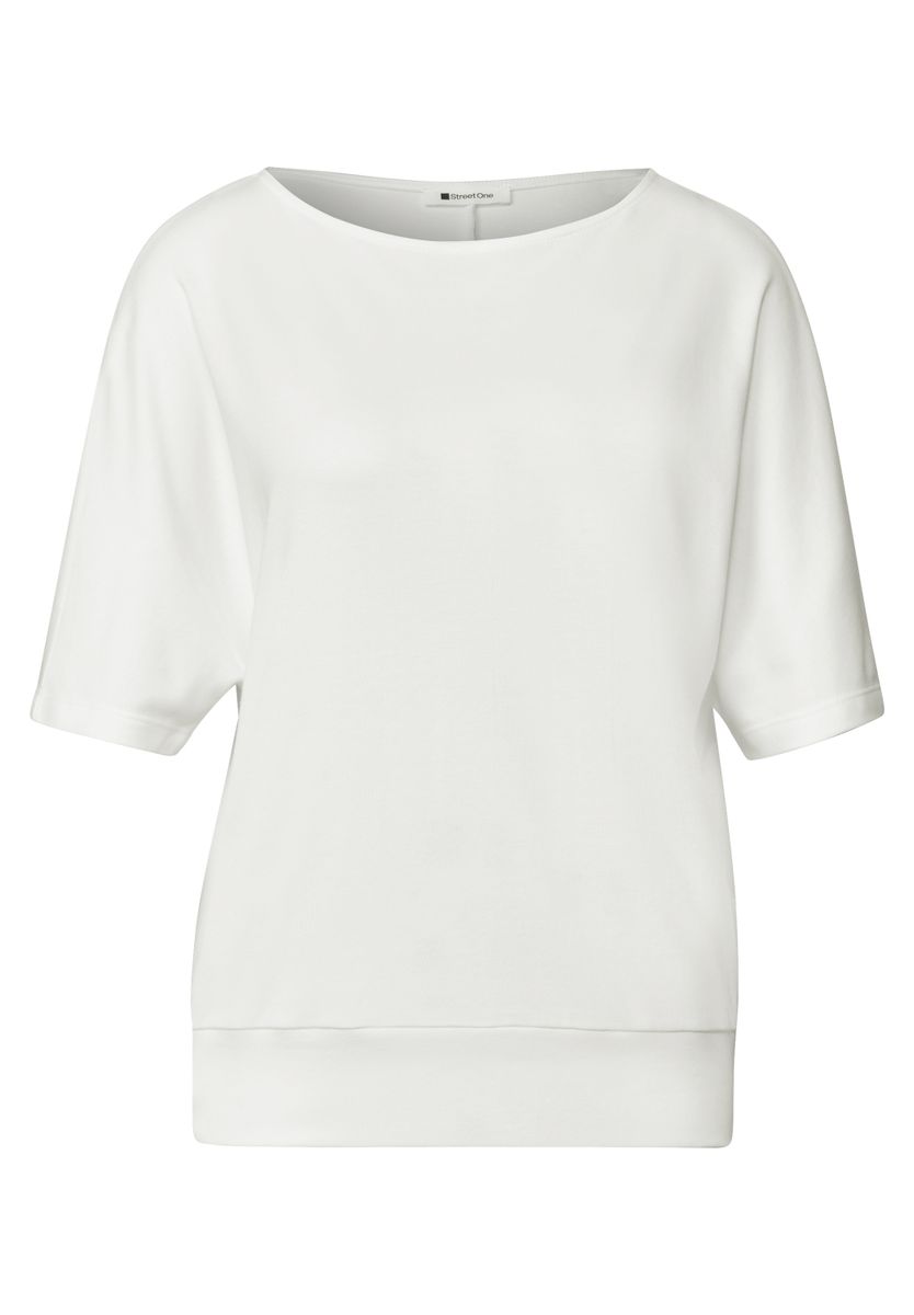Basic Shirt mit Boat Neck und Elastikbund