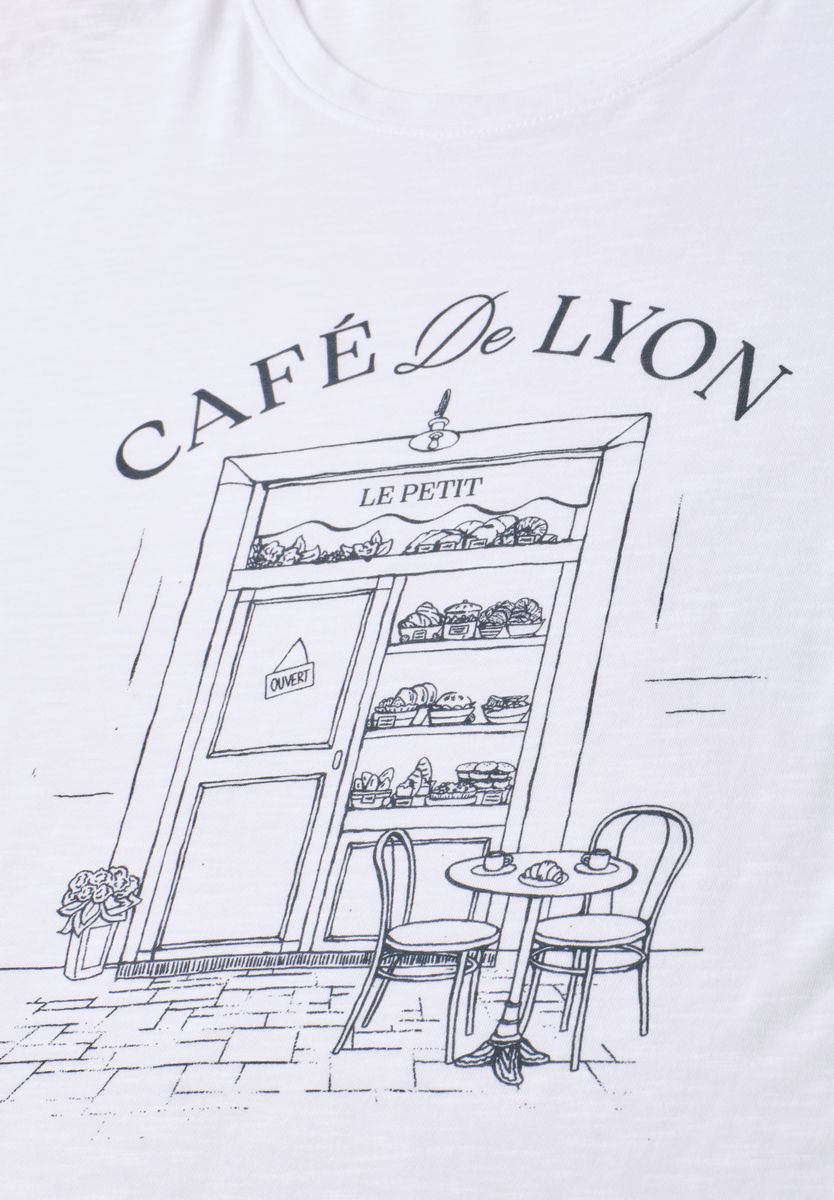 T-Shirt mit Rundhals und Frontprint