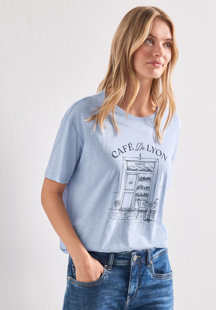 T-Shirt mit Rundhals und Frontprint