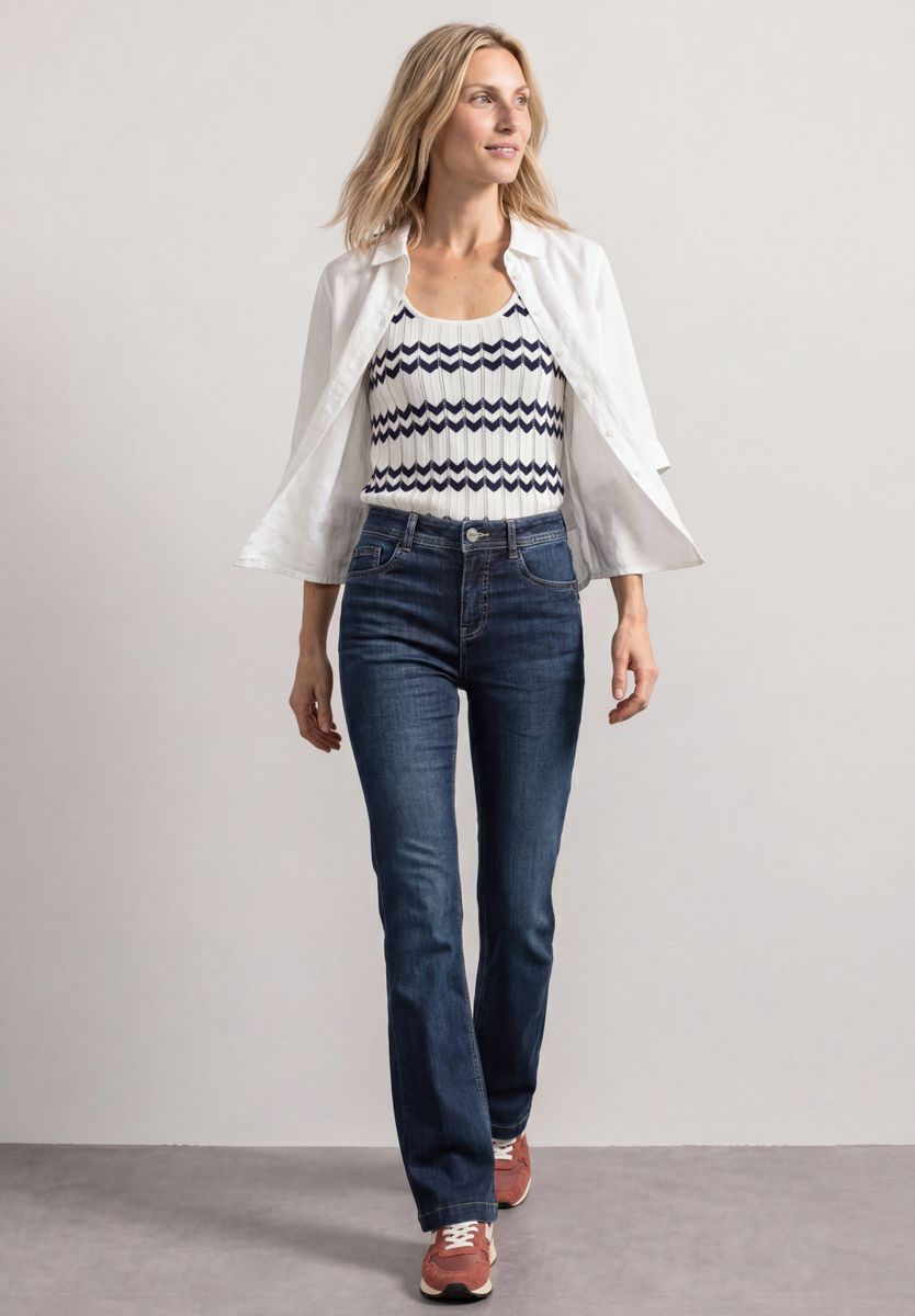 High Waist Bootcut Jeans im Slim Fit