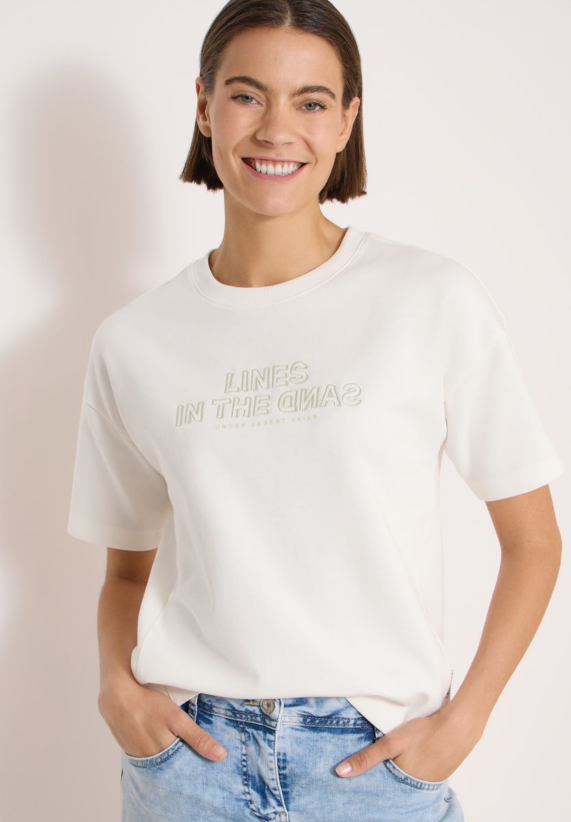 Kurzarm Sweatshirt mit Embroidery