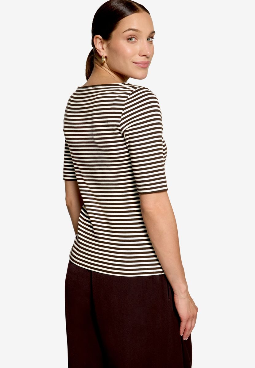 Ringelshirt mit U-Boot Ausschnitt