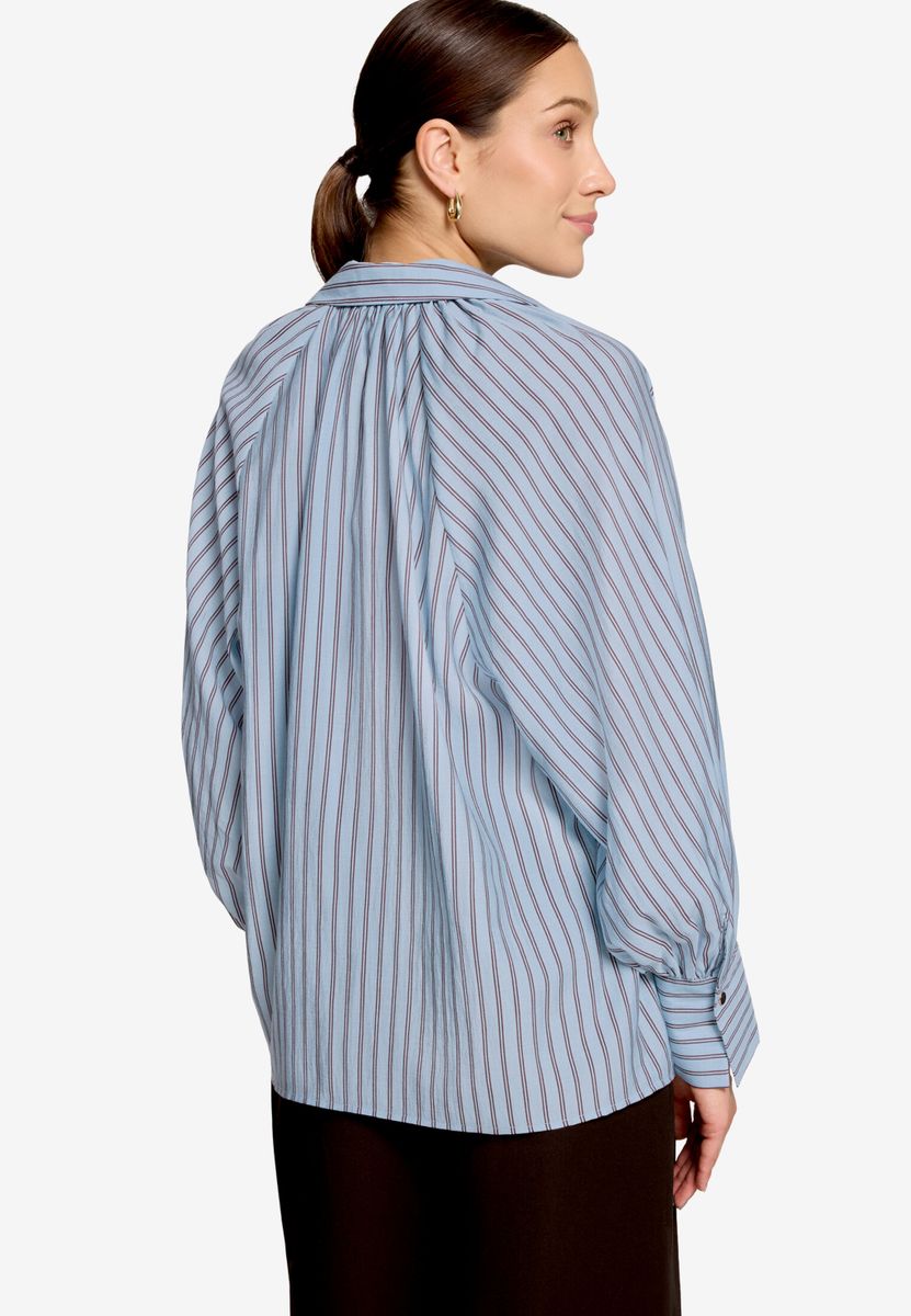 Gestreifte Bluse mit Hemdkragen