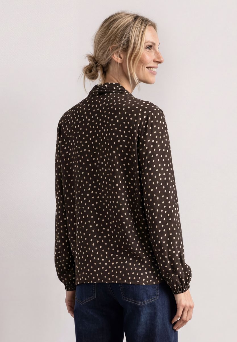 Langarm Bluse mit Schleifendetail