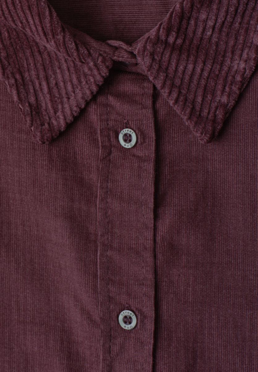 3/4 Arm Hemdbluse mit Cordmix
