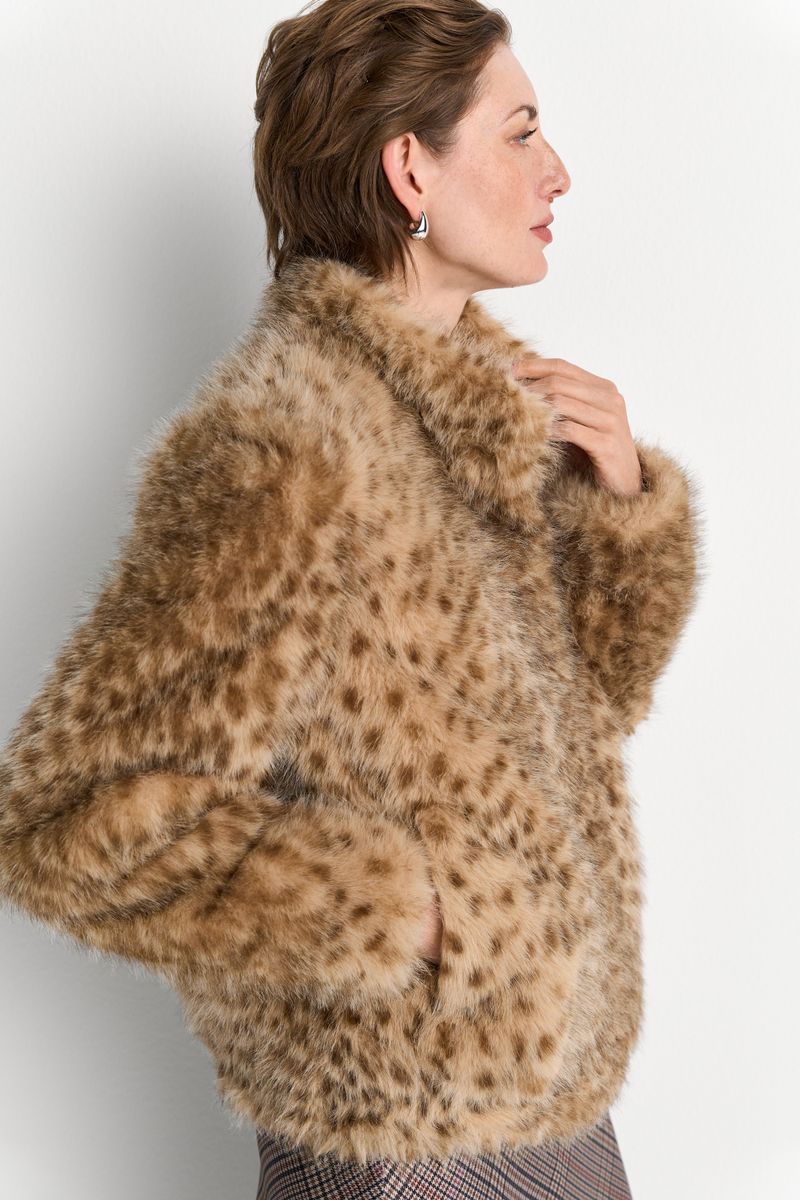 Marbled Faux Fur Jacket