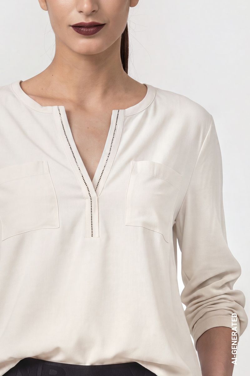 Blusenshirt mit Schmuckdetails