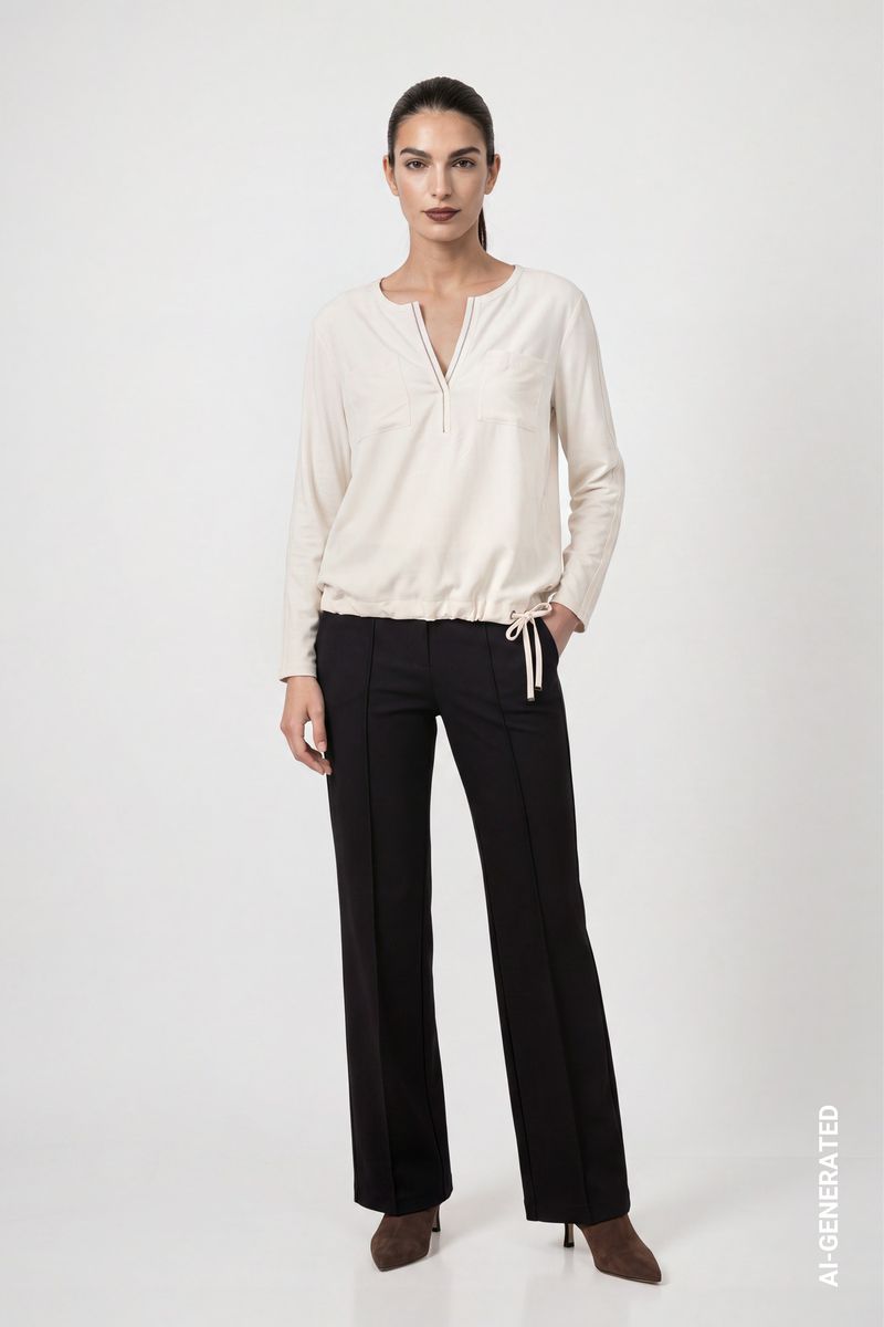 Blusenshirt mit Schmuckdetails