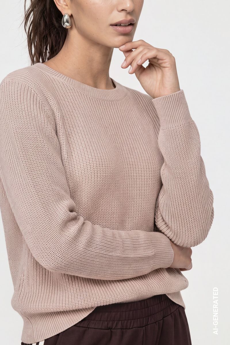 Basic-Strickpullover mit Lurex