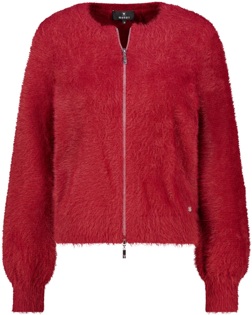 Strickjacke mit flauschiger Haptik