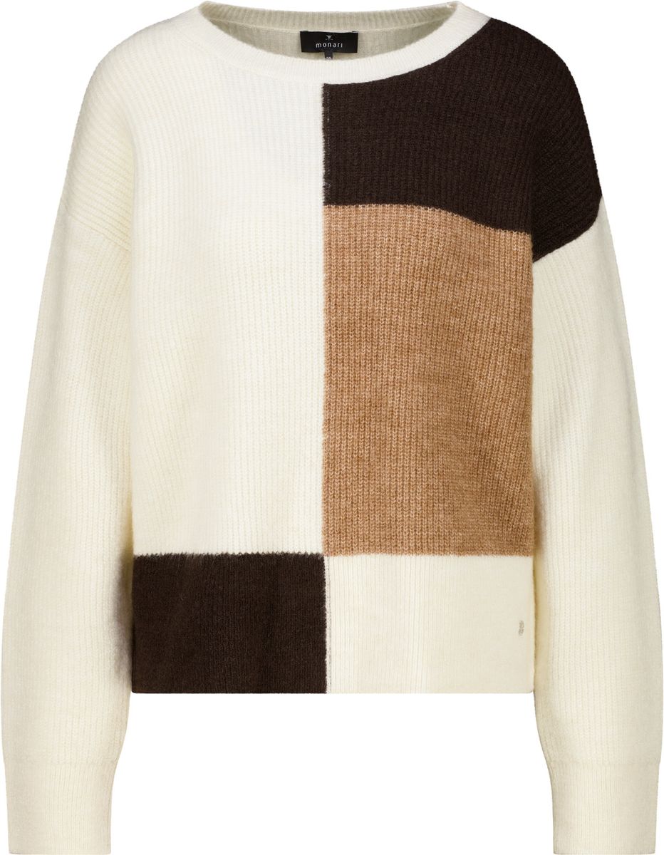 Strickpullover mit Colorblock