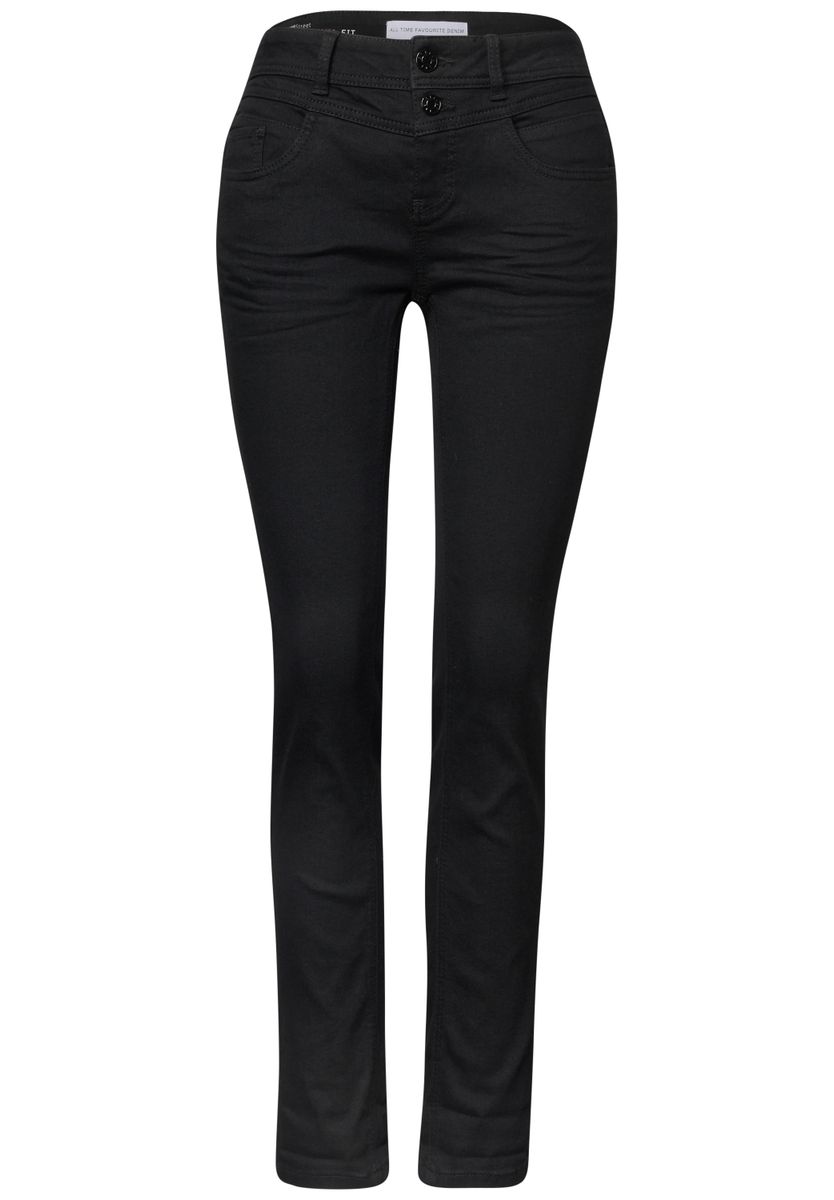 Mid Waist Slim Leg Jeans im Casual Fit