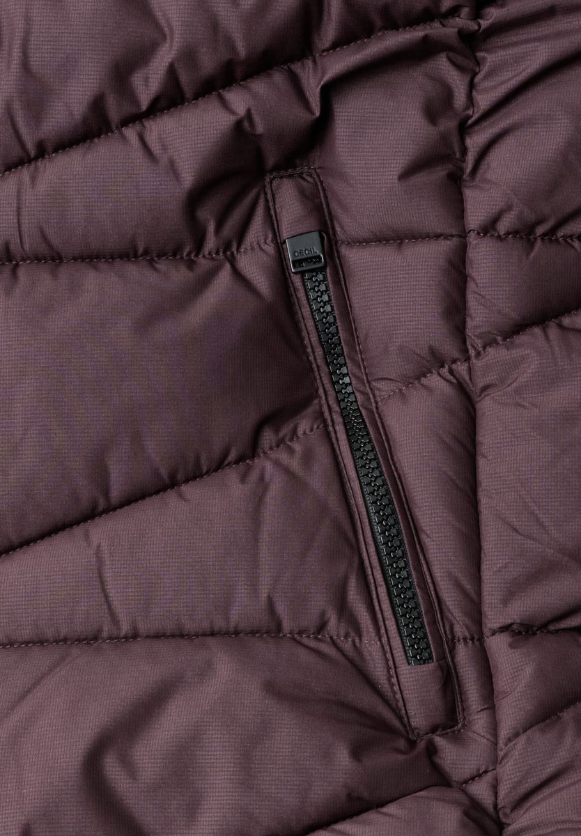 Steppjacke mit Kapuze und Zipper