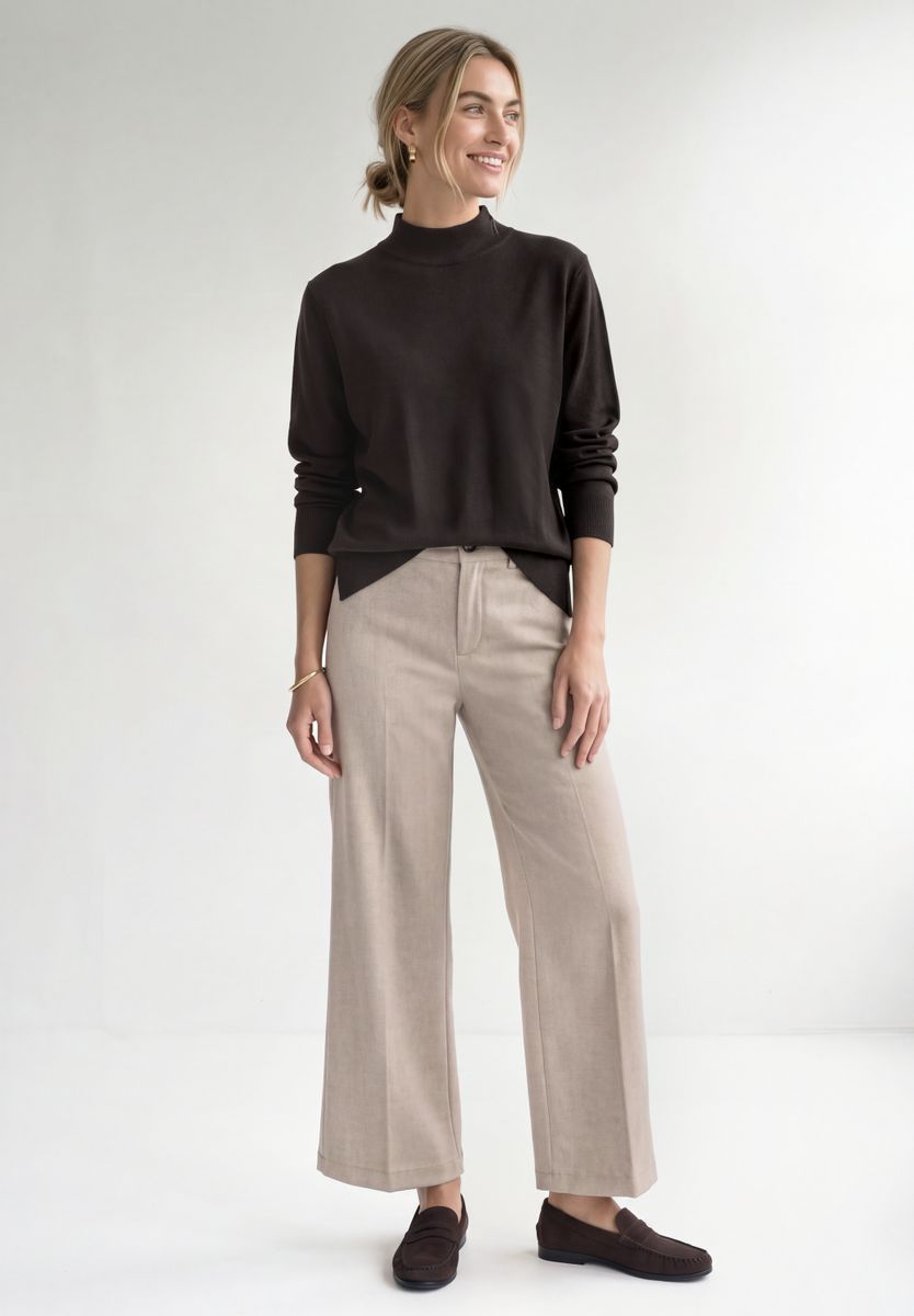 Basic Pullover mit Turtle Neck