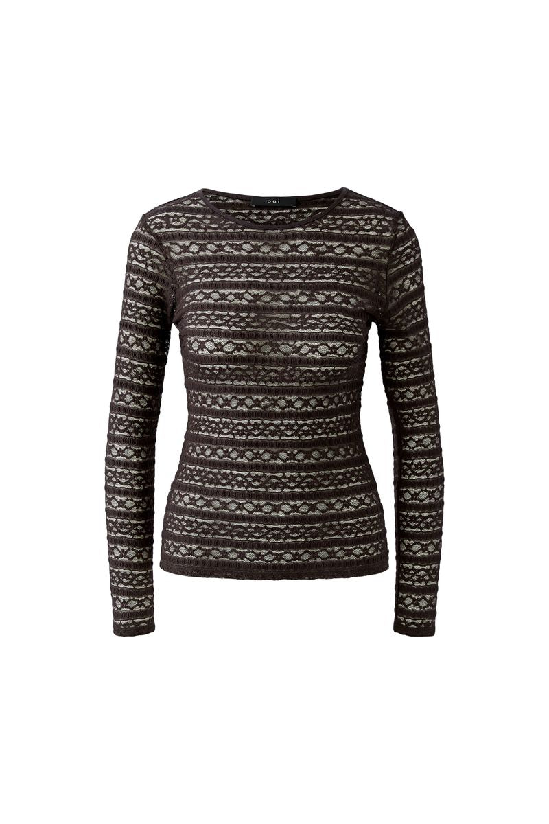 Langarmshirt Spitze