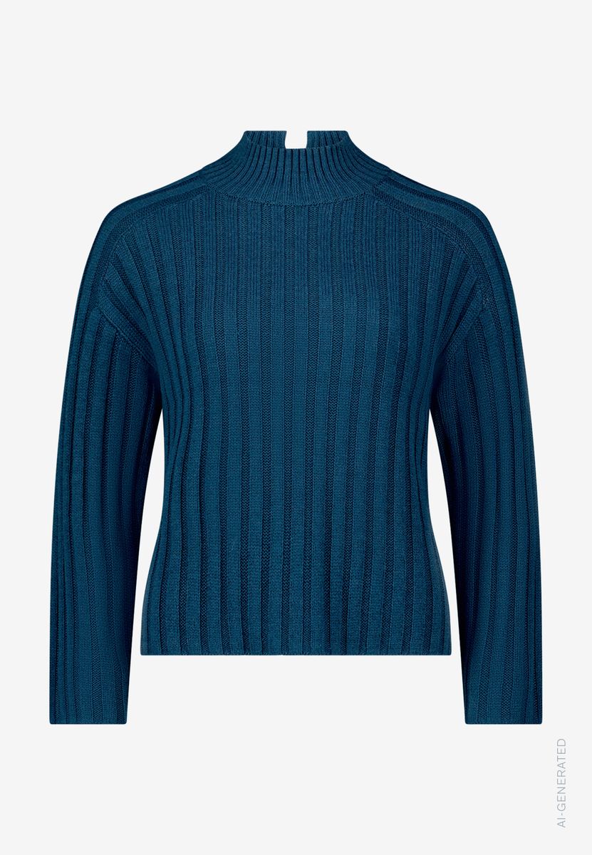 Damen Strickpullover mit Stehkragen