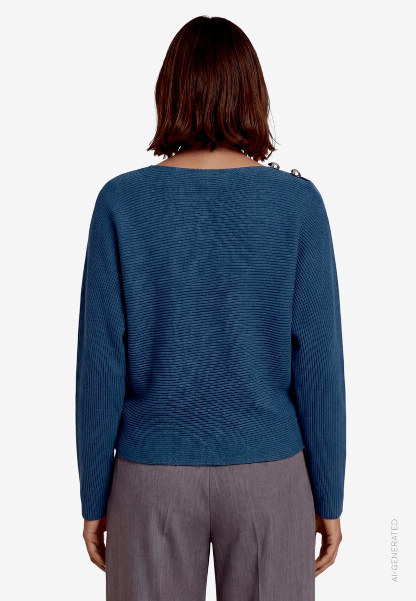 Damen Strickpullover mit U-Boot Ausschnitt