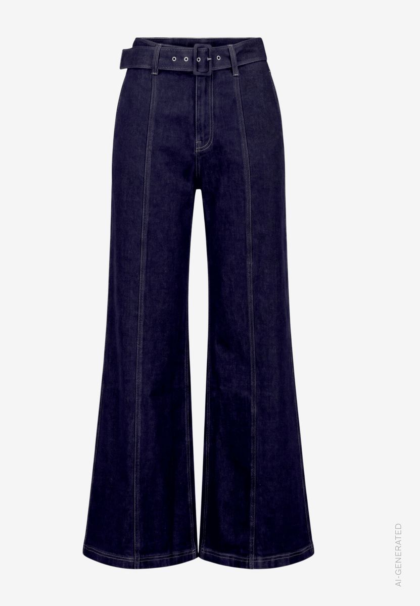 High-Waist Jeans Damen mit Gürtel