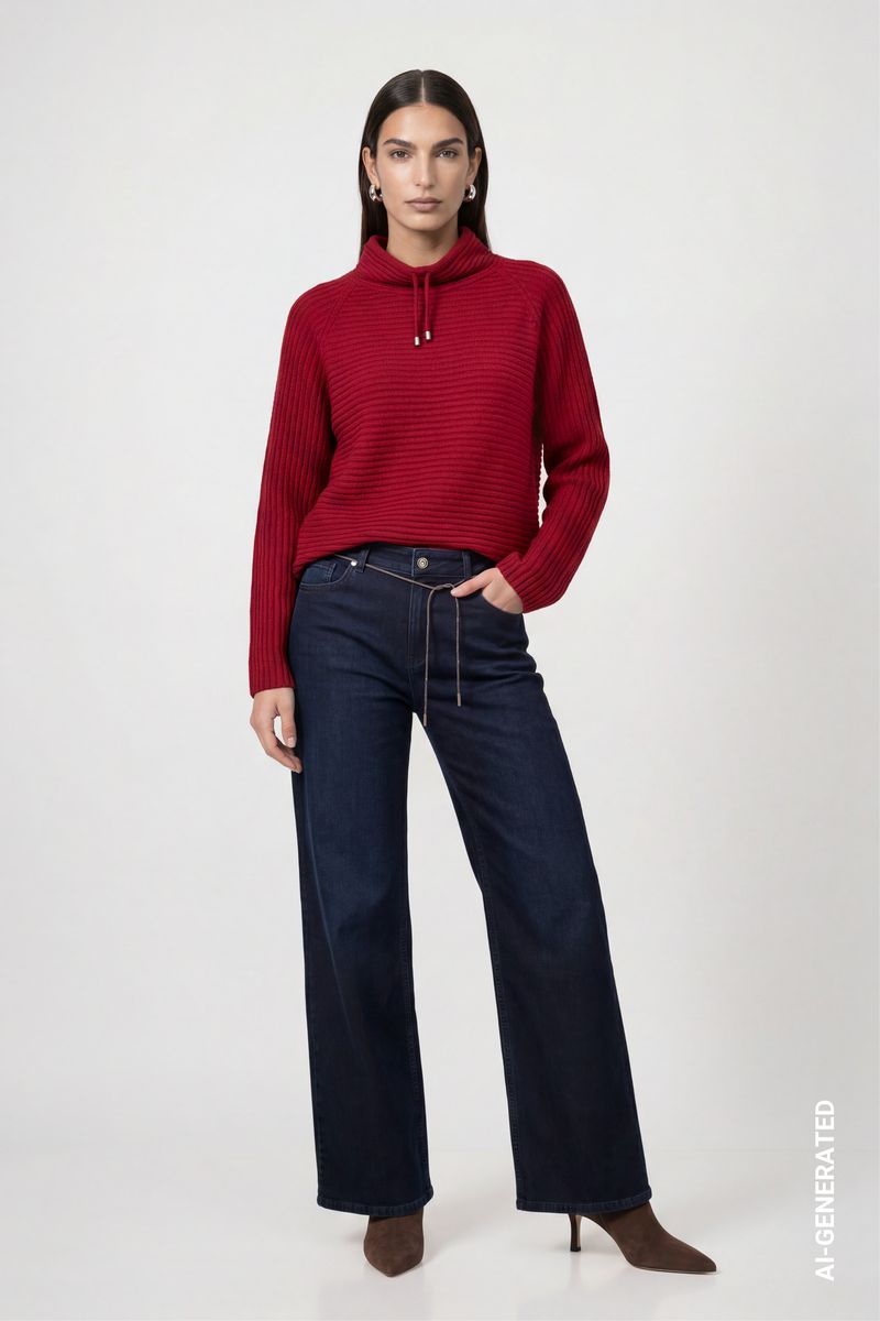 Pullover mit Rippenstruktur