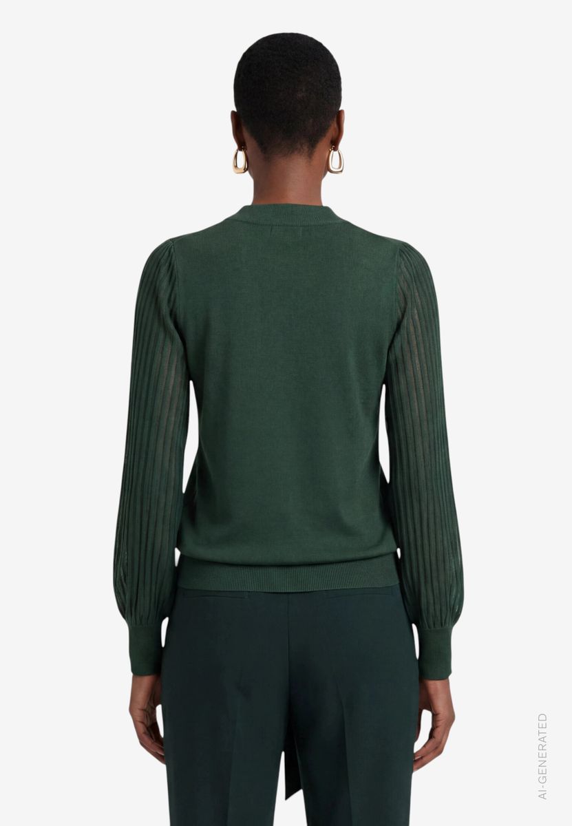 Damen Pullover mit transparenten Ärmeln