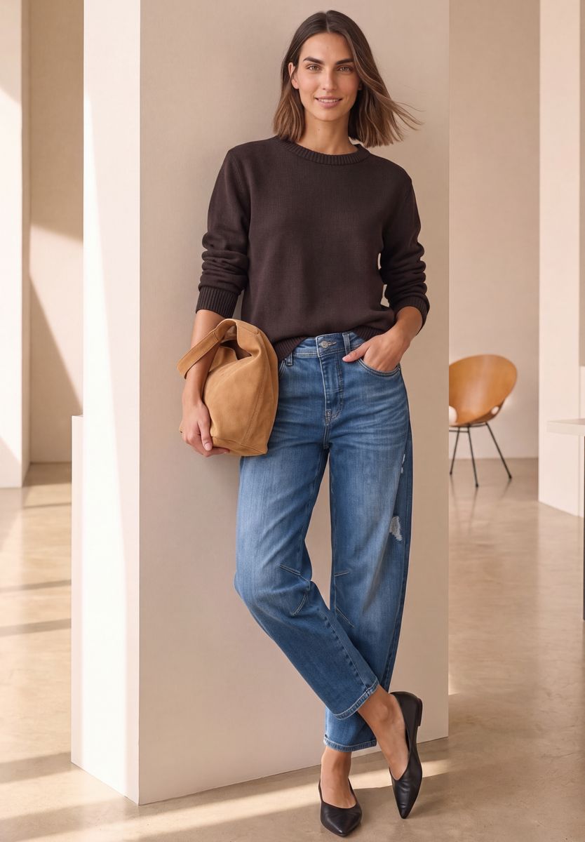 Relaxed Barrel Leg Jeans im Loose Fit
