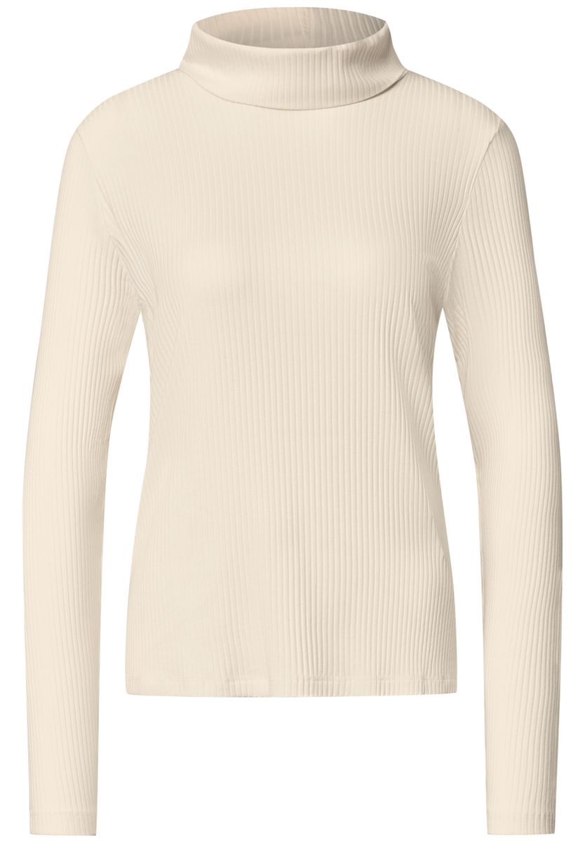 Basic Shirt in Unifarbe mit Rollkragen