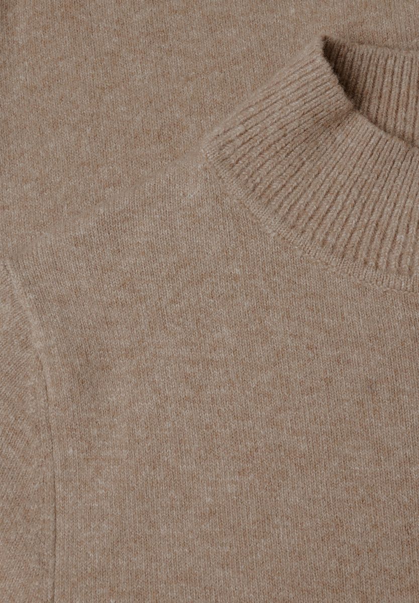 Kurzarm Pullover mit Turtle Neck